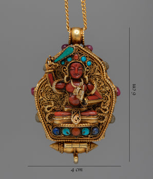 Manjushree Silver Locket | Harness the Wisdom of the Tibetan Bodhisattva