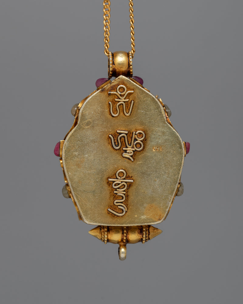 Manjushree Silver Locket | Harness the Wisdom of the Tibetan Bodhisattva