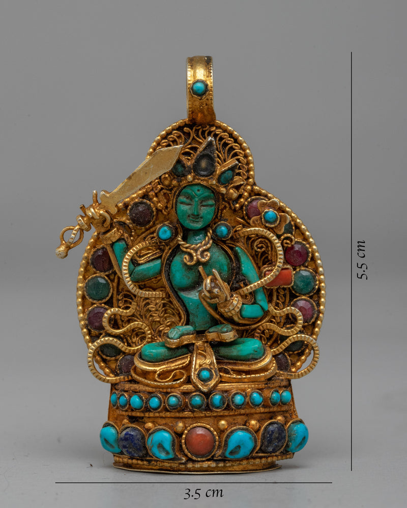 Manjushri Bodhisattva Pendent | Adorn Yourself with Divine Wisdom and Enlightenment