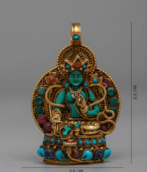 Green Tara Silver Locket | Wear Divine Serenity and Enlightenment Close to Your Heart