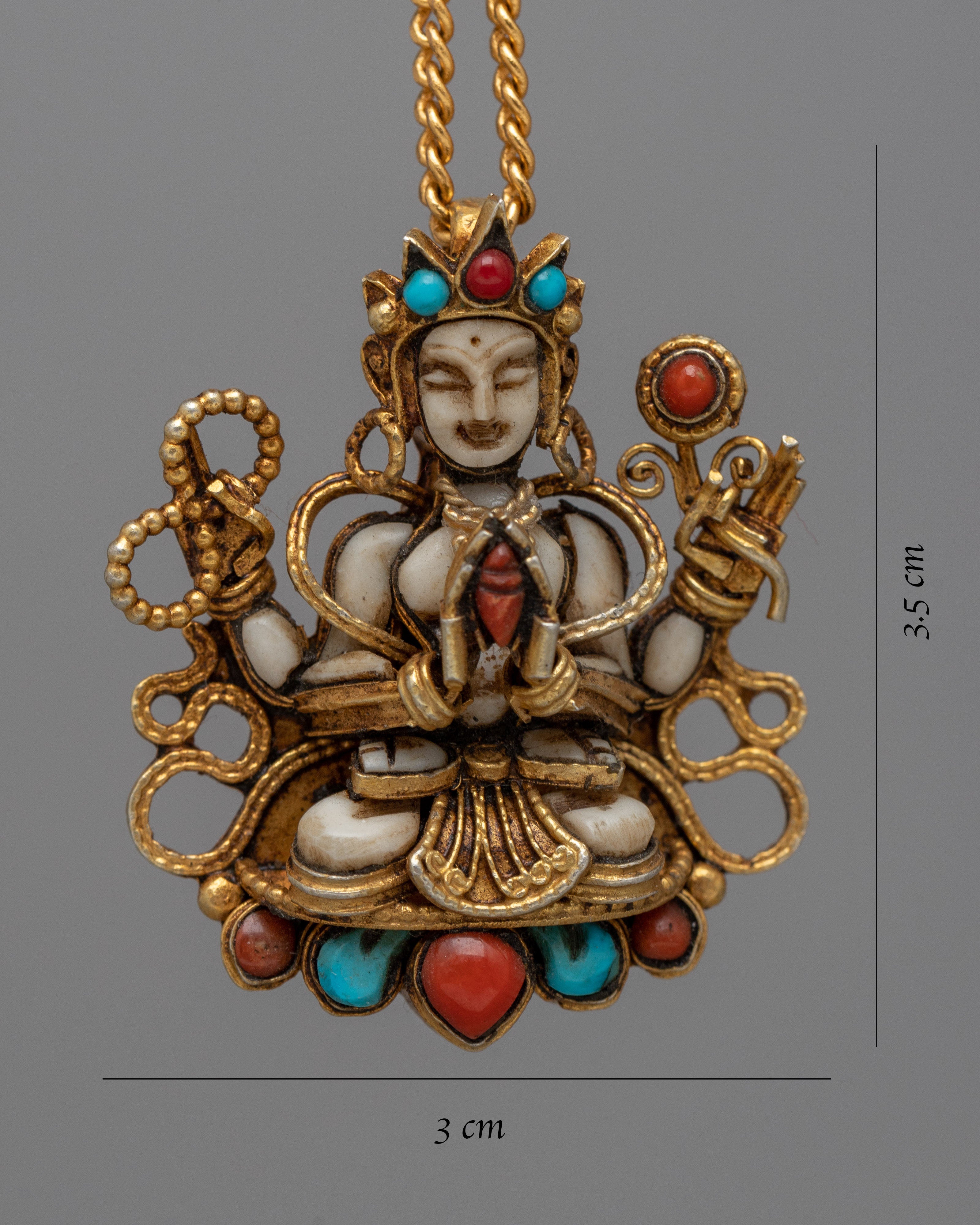 Chenresig Locket | Divine Talisman of Compassion Deity