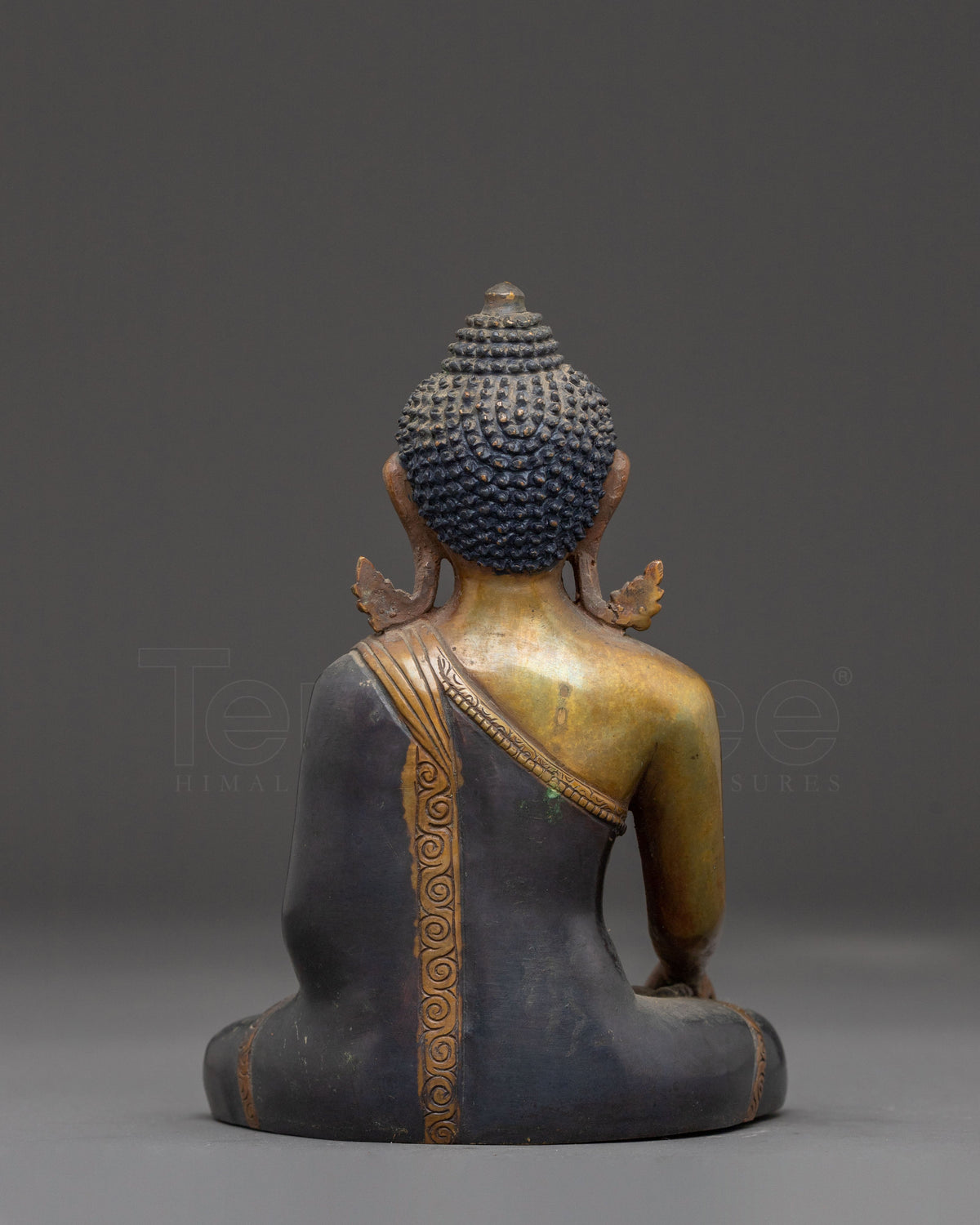Handmade Ratnasambhava Oxidized Copper Statue | Meditation Altar Decor