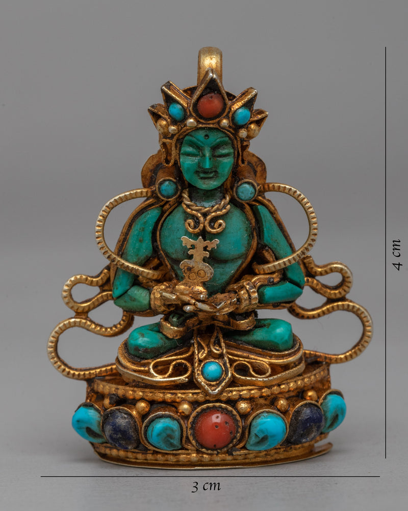 Amitayus Turquoise Locket | Buddhist Longevity Amulet