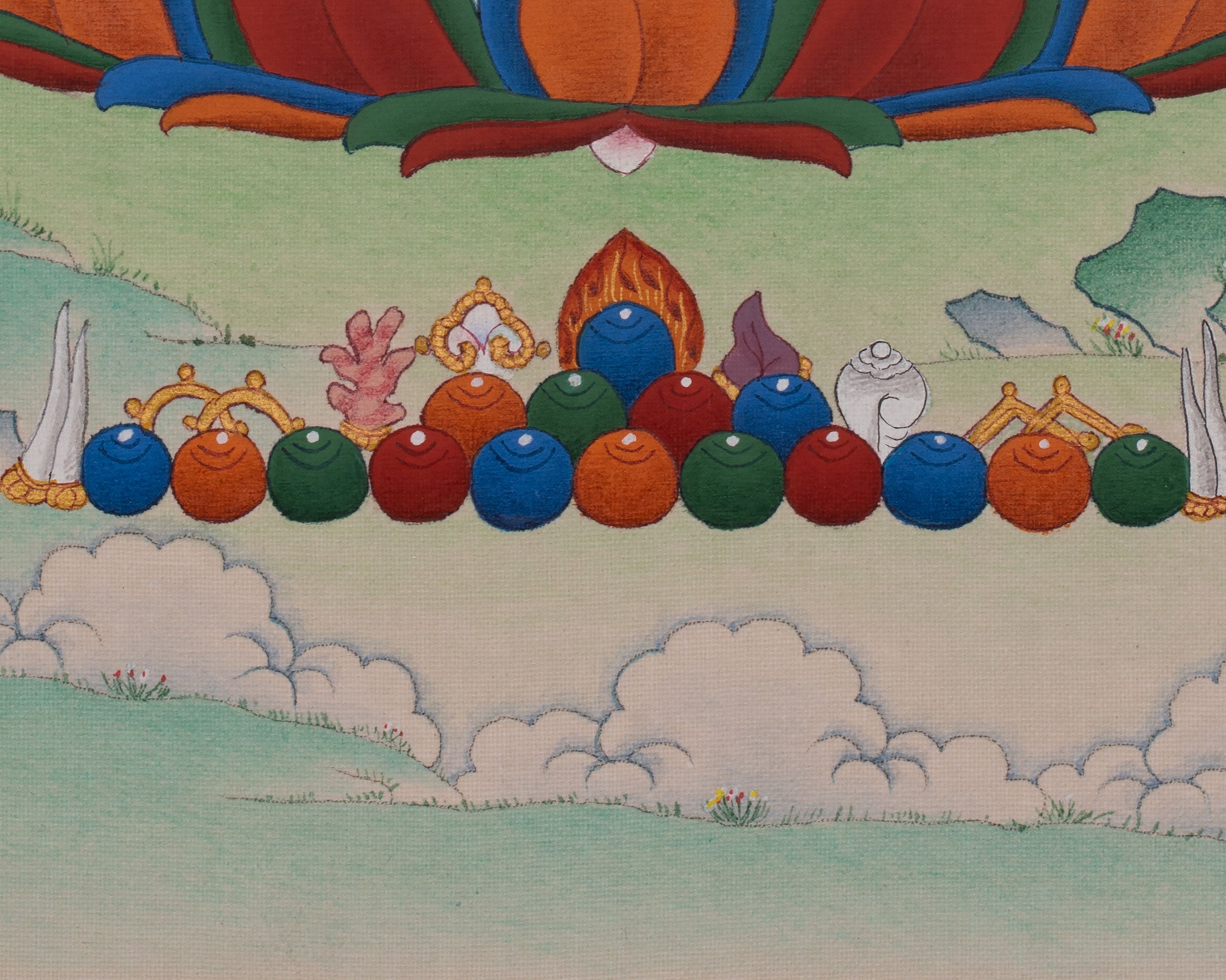 Chenrezig Meditation Art | Avalokiteshvara Thangka | Compassion Buddha