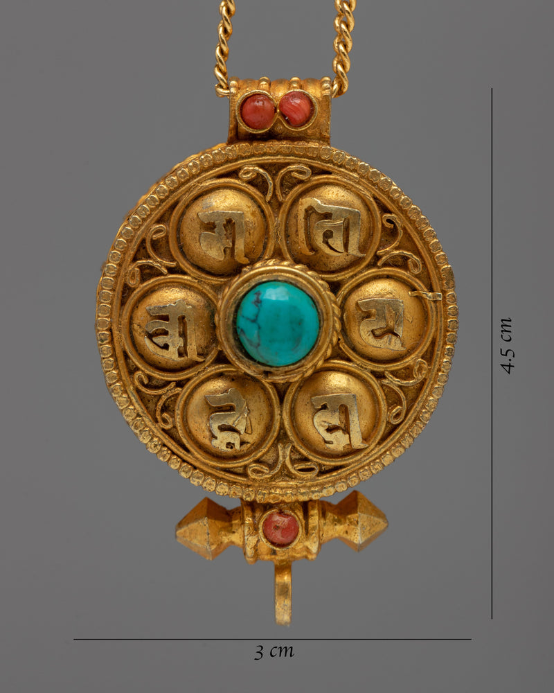 Mantra Ghau Box Locket | Buddhist Jewelry Gift