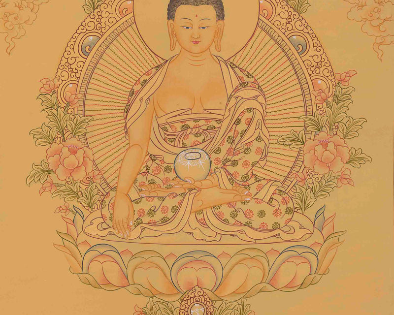 Shakyamuni Buddha Thangka | Meditation Practice Wall Hanging