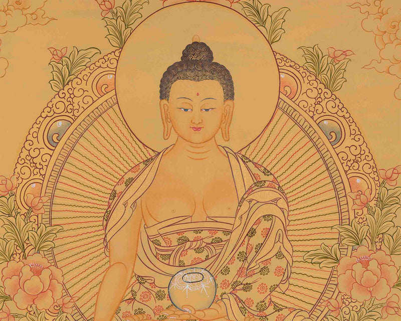 Shakyamuni Buddha Thangka | Meditation Practice Wall Hanging