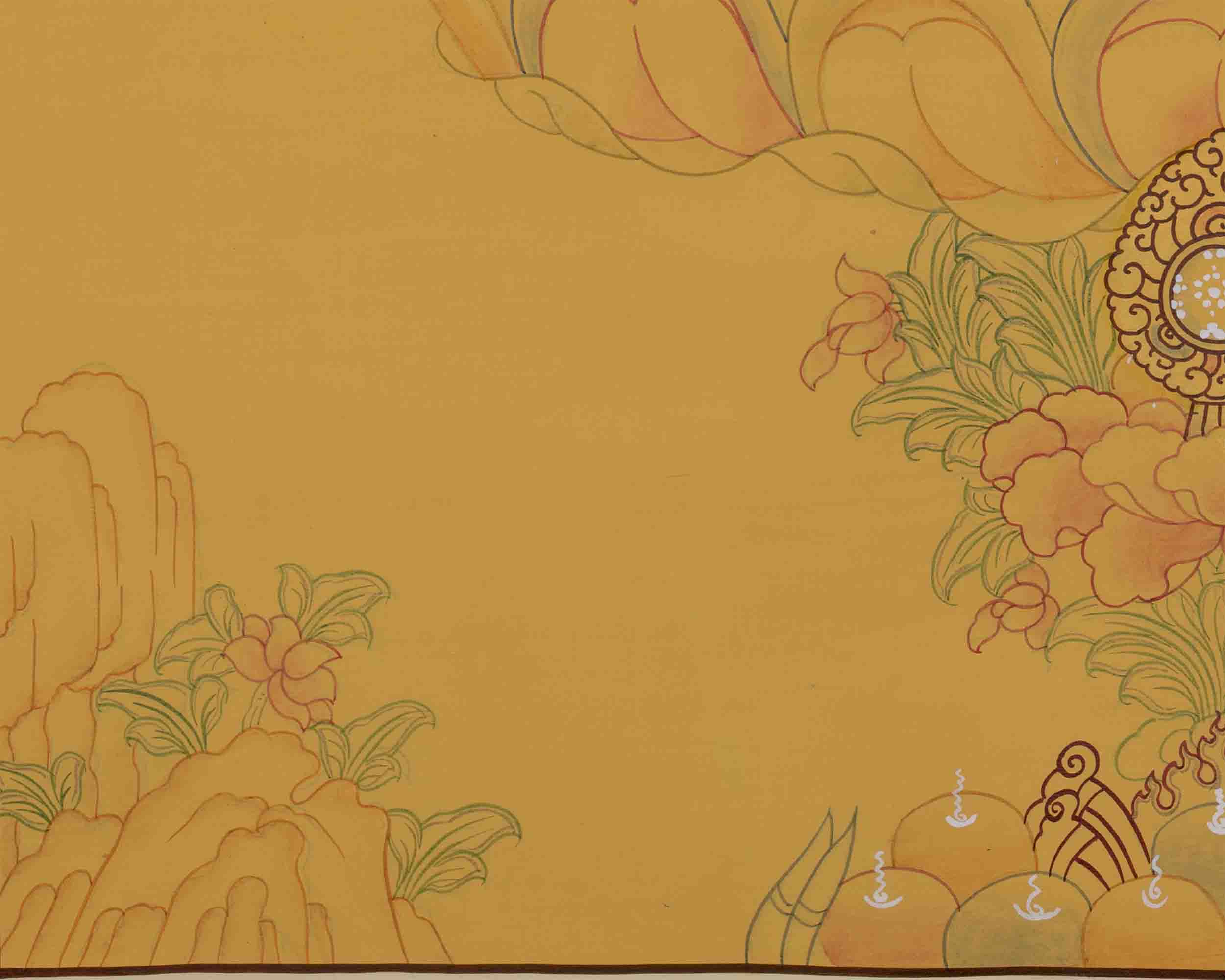 Hand-Painted Tibetan Medicine Buddha | Buddhist Artwork