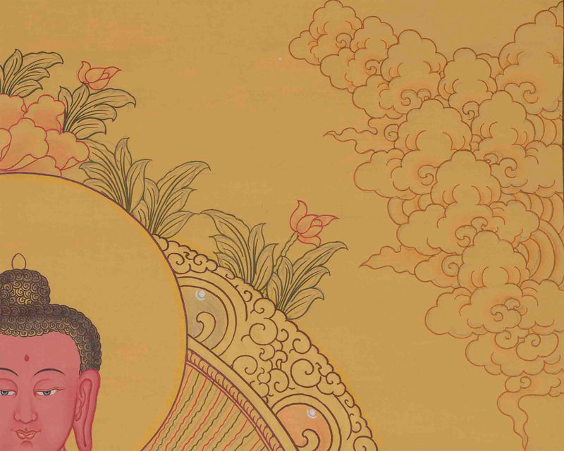 Original Hand-Painted Amitabha Buddha | Boundless Enlightenment For Spiritual Practices