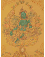 Beautifully Hand-Painted Green Tara