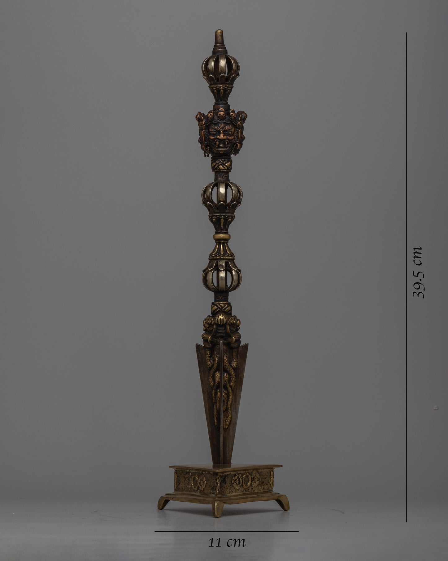 Tibetan Phurba Dagger With Stand Base | Traditional Buddhist Tantric Tool