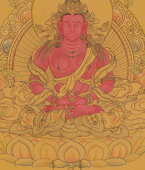 Amitayus Buddha Thangka Painting | Traditional Buddhist Arts