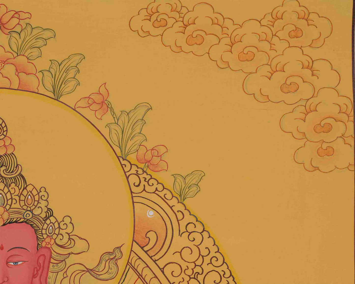 Amitayus Buddha Thangka Painting | Traditional Buddhist Arts