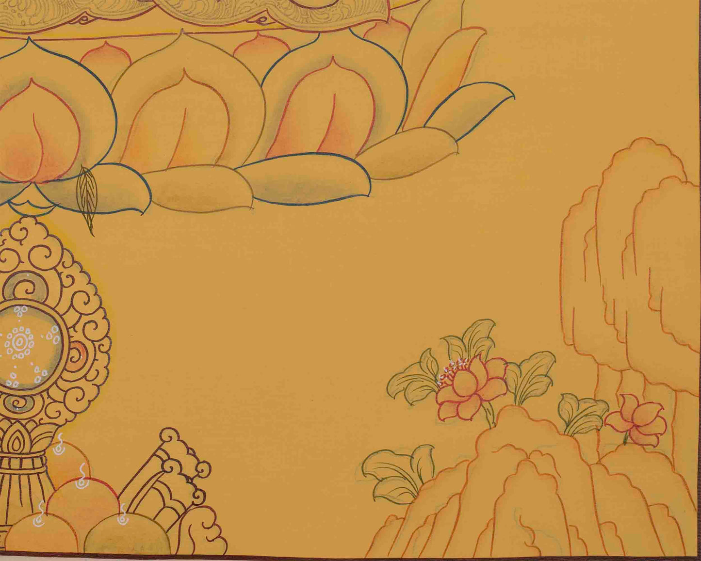 Amitayus Buddha Thangka Painting | Traditional Buddhist Arts