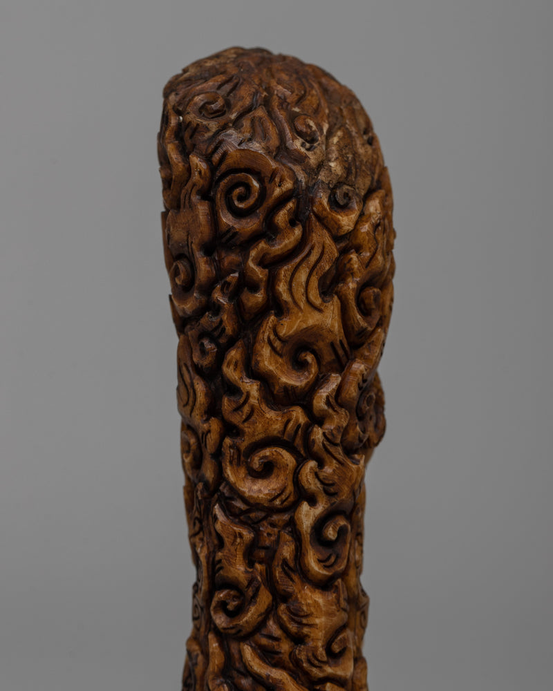 Bone Mahakala Bernakchen Seal | Handmade Carved Buddhist Art