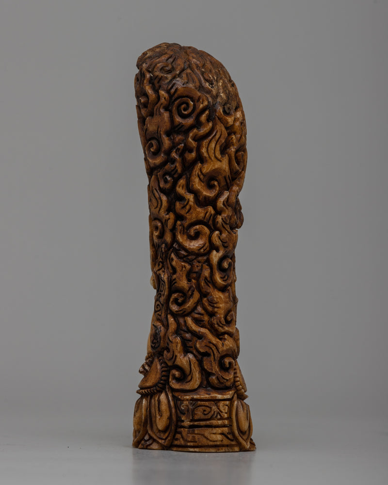 Bone Mahakala Bernakchen Seal | Handmade Carved Buddhist Art