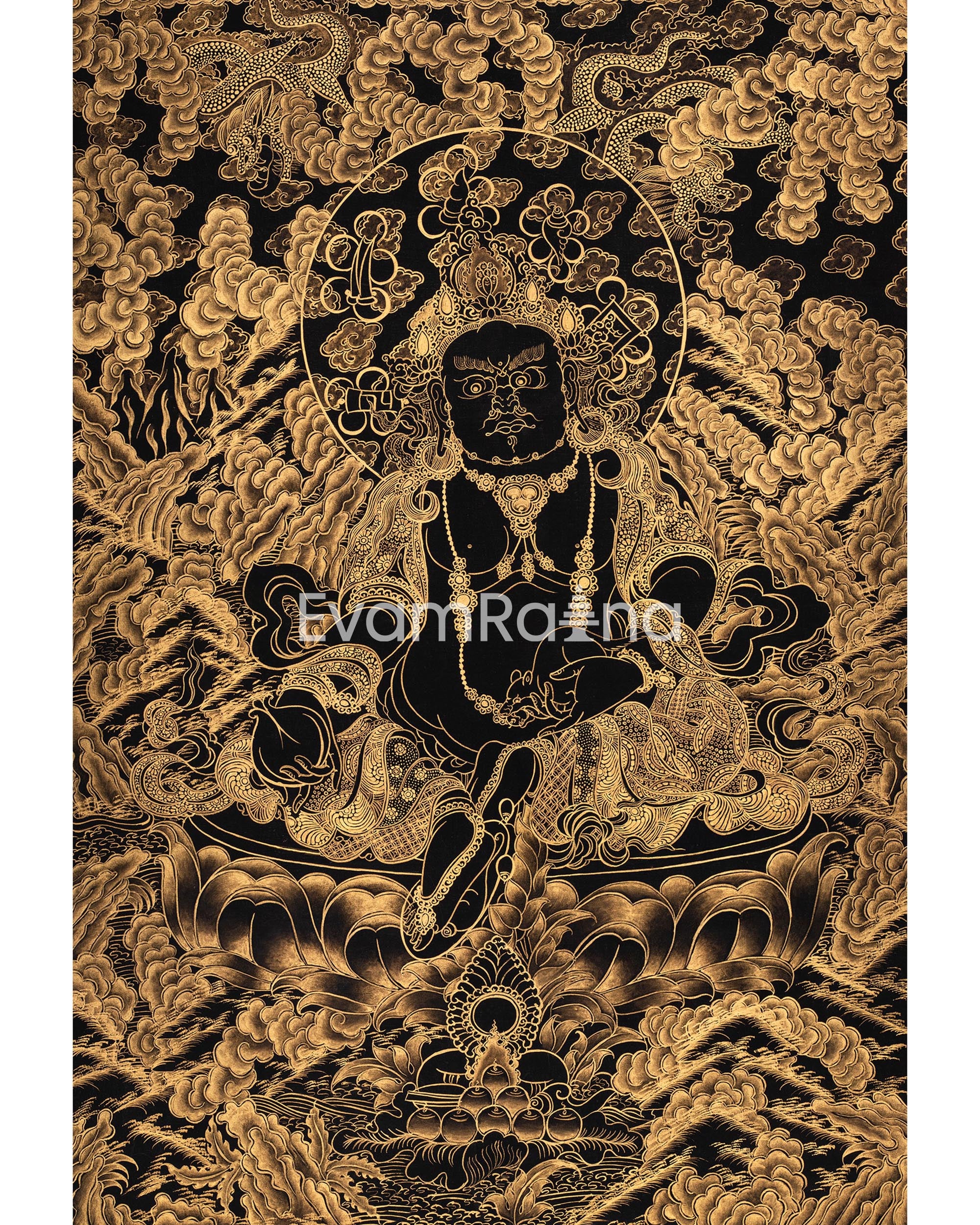 Gold Dzambhala Thangka