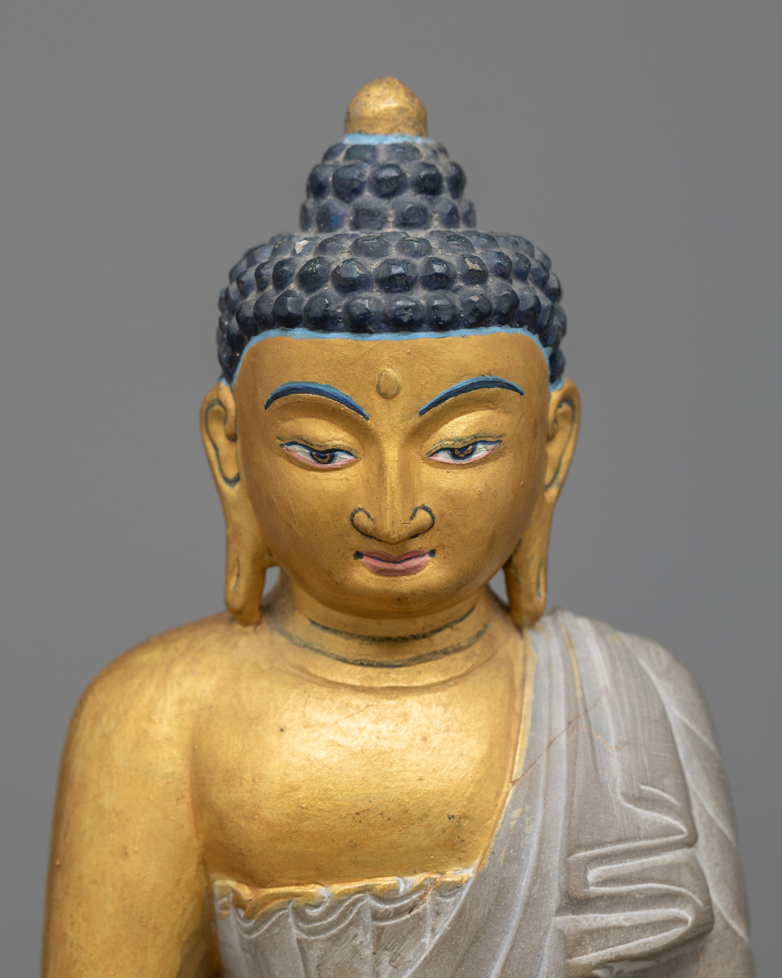 Stone Buddha Statue | Capture Tranquility with Shakyamuni Buddha