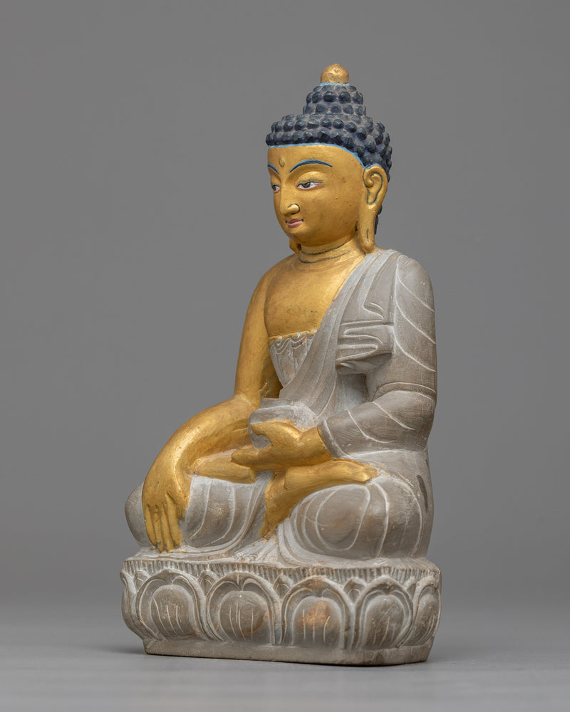 Stone Buddha Statue | Capture Tranquility with Shakyamuni Buddha