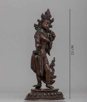 Female Buddah White Tara Statue | Inspiring Peace and Protection in Copper