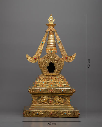 Buddhist Temple Stupa | Radiant Symbol of Divine Sanctity and Spiritual Splendor