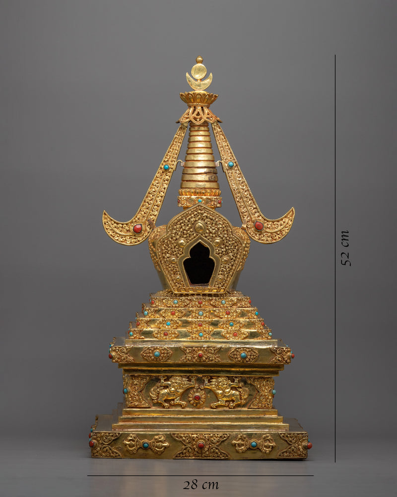 Buddhist Temple Stupa | Radiant Symbol of Divine Sanctity and Spiritual Splendor