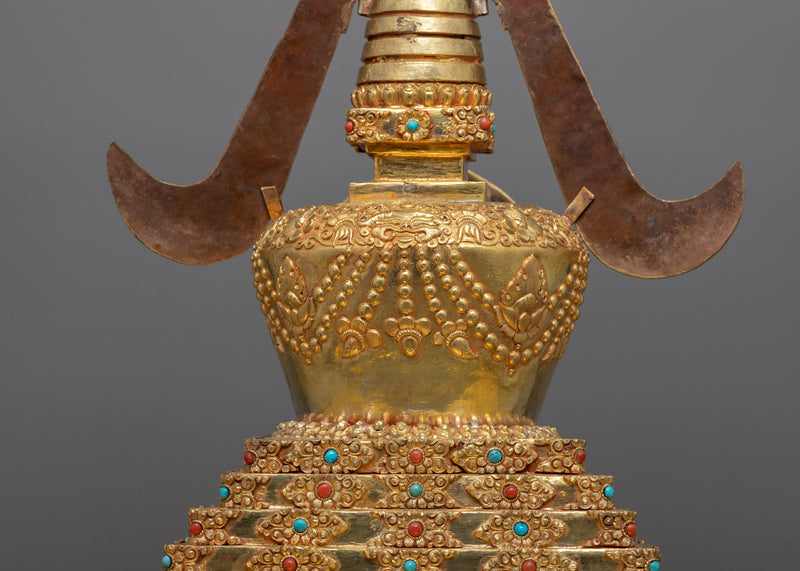 Buddhist Temple Stupa | Radiant Symbol of Divine Sanctity and Spiritual Splendor