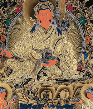 Guru Rinpoche Thangka | Hand-Painted Tibetan Buddhism Arts