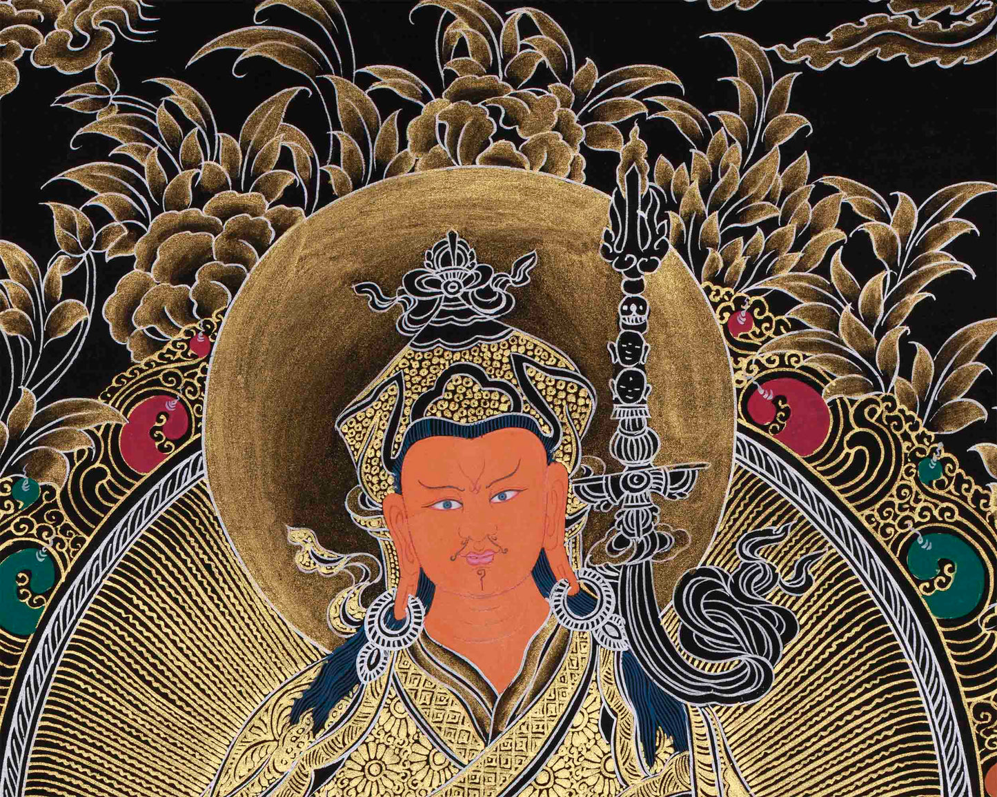 Guru Rinpoche Thangka | Hand-Painted Tibetan Buddhism Arts