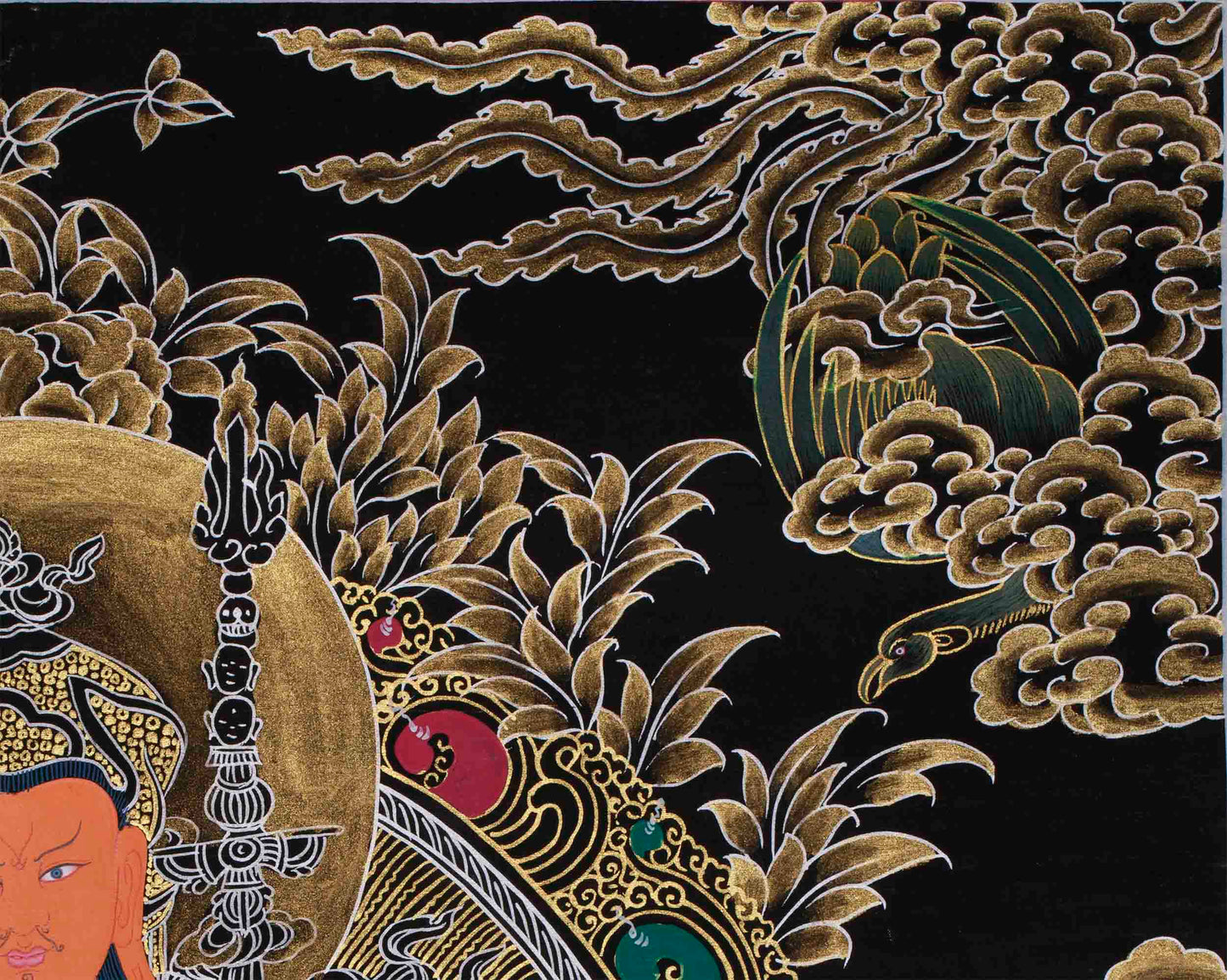 Guru Rinpoche Thangka | Hand-Painted Tibetan Buddhism Arts