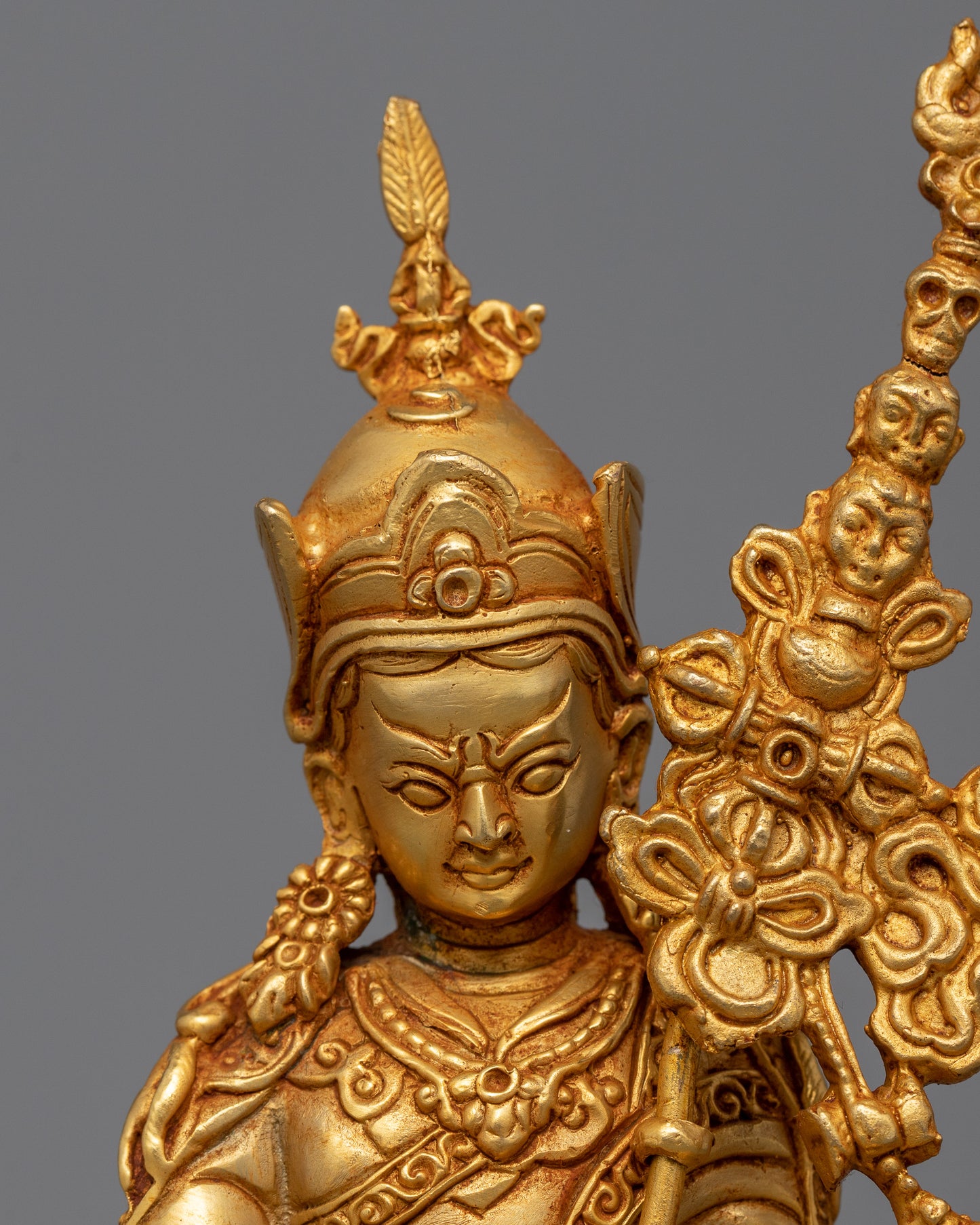 Machine Made Guru Rinpoche Statue | Tibetan Spiritual Figure