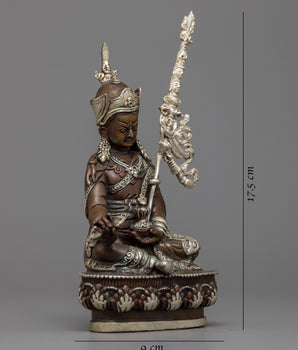 Guru Rinpoche Copper Statue | Machine-Made Tibetan Buddhism Art