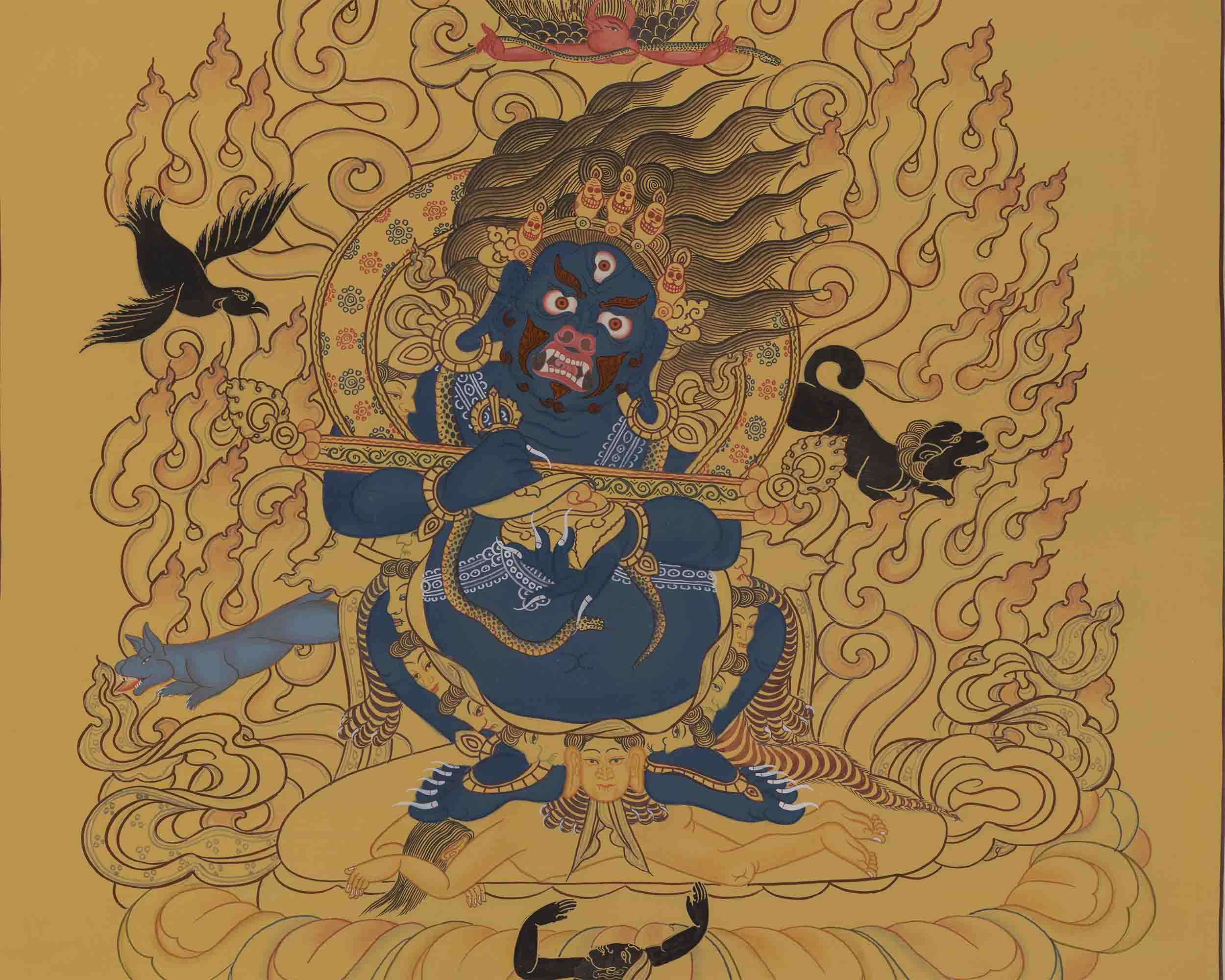 Sakya Mahakala Thangka | Tibetan Thangka Painting