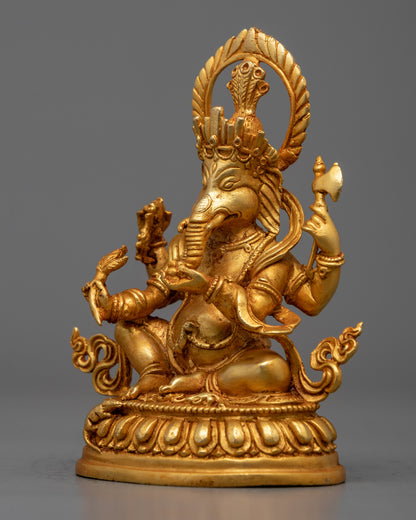 Sitting Lord Ganesh Statue | Machine-Made Hindu Deity