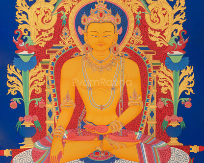 Buddha Ratnasambhava Seated In Lotus Throne Giclee Print | One Of Dhyani (Eternal, Self Born) Buddha