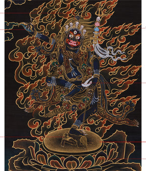 Wrathful Troma Nagmo Thangka | Embodies Transformation and Purification