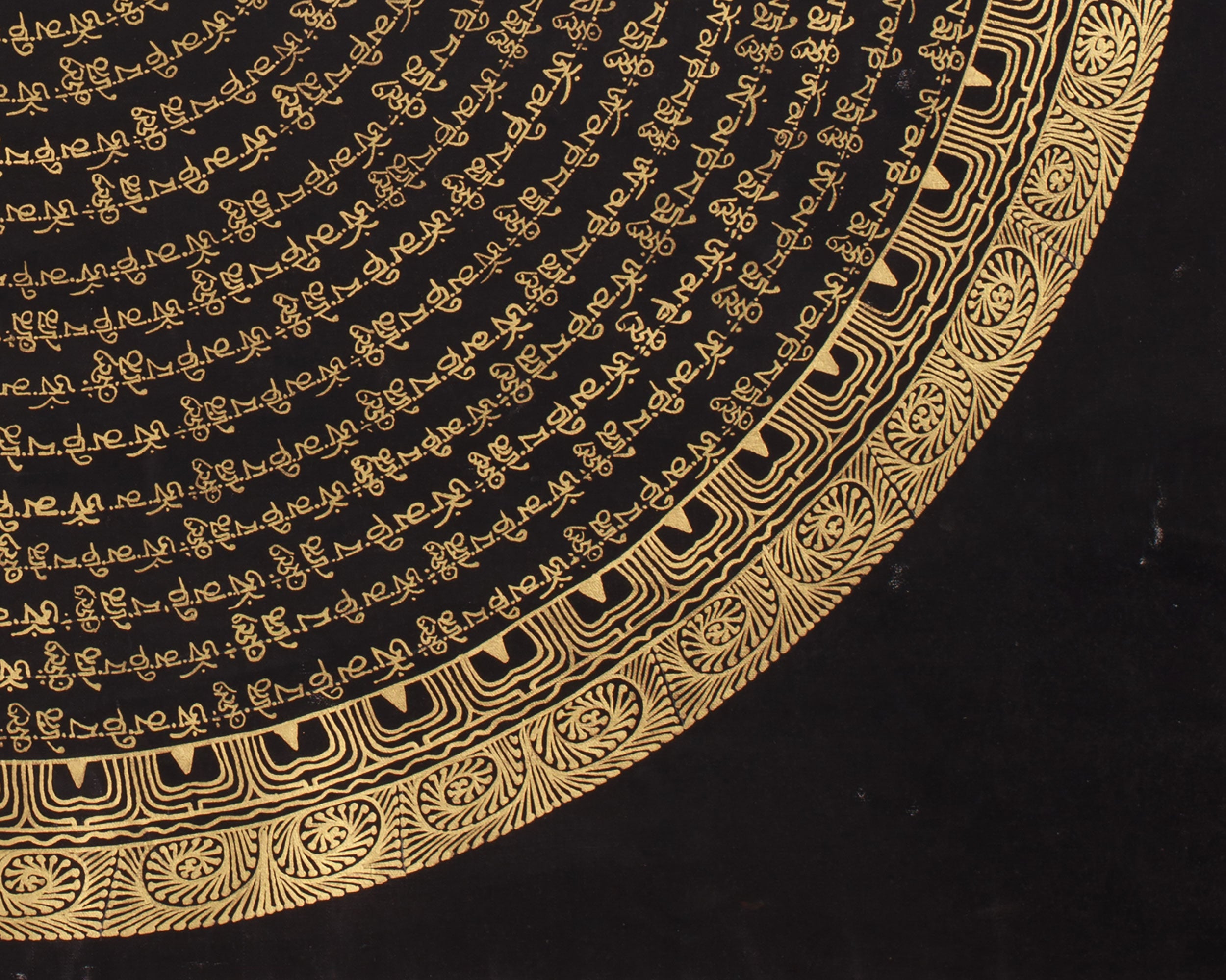 Sacred Mantra Mandala Thangka | Tibetan Buddhism Art | Spiritual Compassion Thangka
