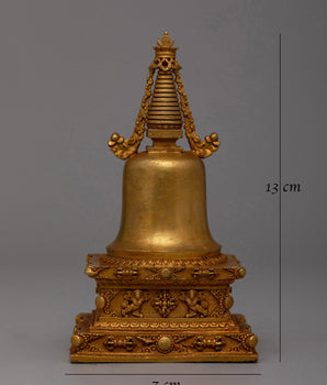 8 Buddhist Stupa Set | Symbolic Representation of Buddhist Enlightenment