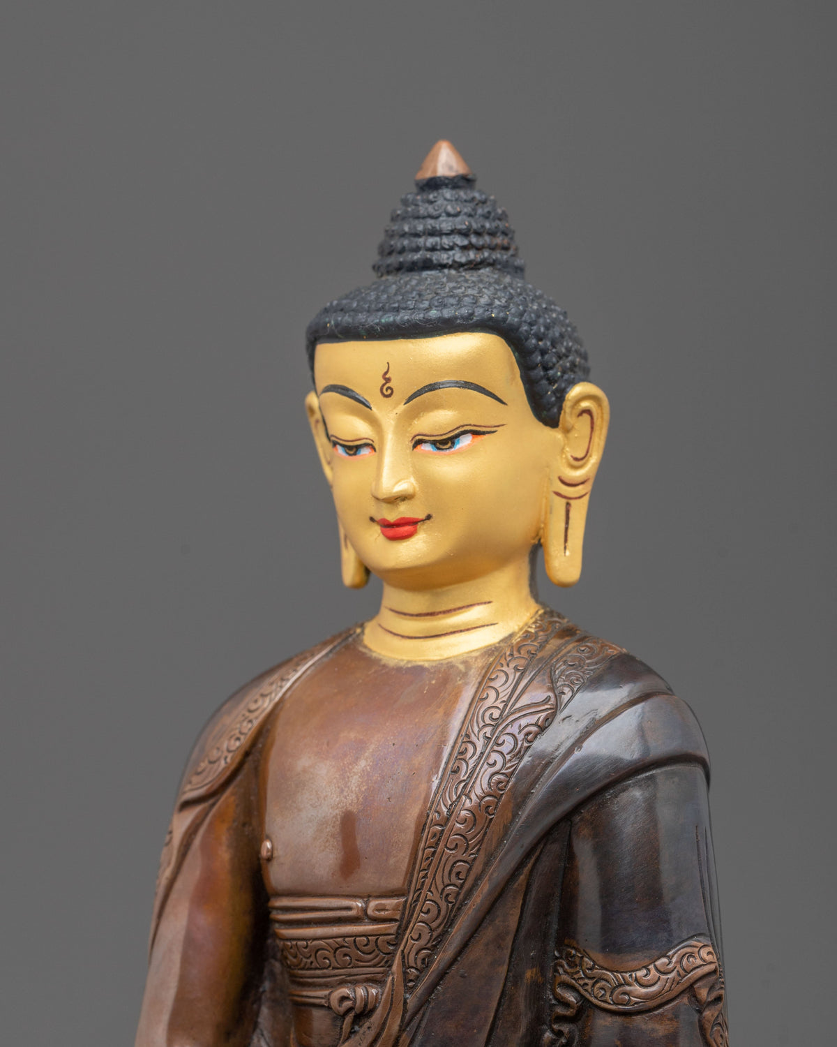 Pure Land Buddha Amitabha Statue | 24K Gold Gilded Buddhist Sculpture