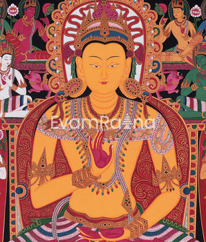 Amoghasiddhi Buddha Thangka | Enlightened Action and Fearless Compassion