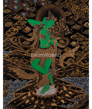 Green Tara Thangka | Tibetan Buddhism Thangka