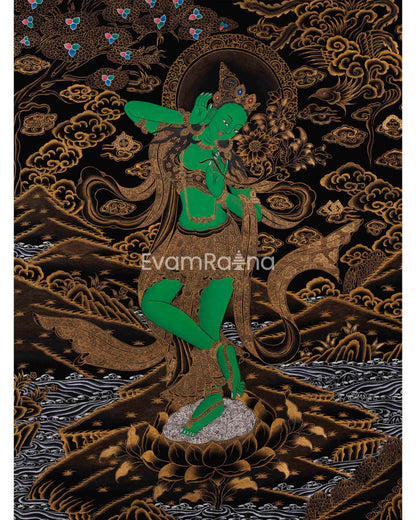 Green Tara Thangka | Tibetan Buddhism Thangka