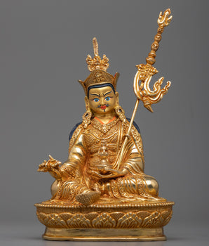guru-rinpoche-gold gilded statue