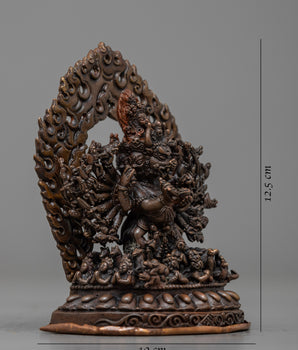 Machine Made Yamantaka With Consort Statue | Depiction of Powerful Buddhist Deity in Union