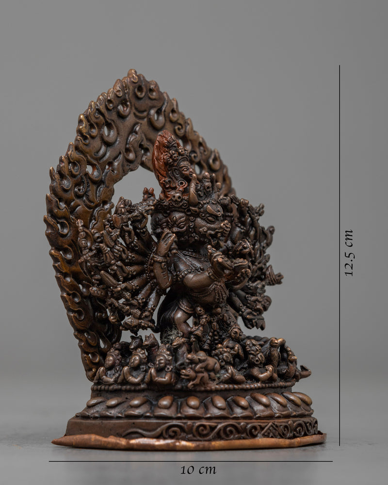 Machine Made Yamantaka With Consort Statue | Depiction of Powerful Buddhist Deity in Union