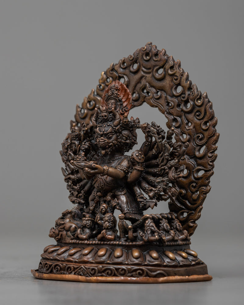 Machine Made Yamantaka With Consort Statue | Depiction of Powerful Buddhist Deity in Union