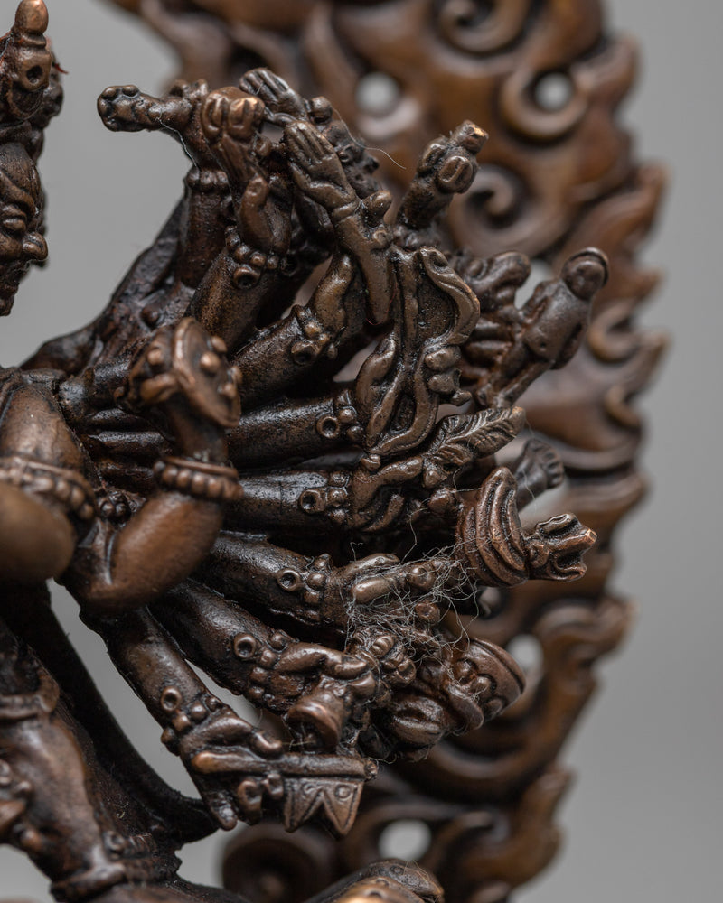 Machine Made Yamantaka With Consort Statue | Depiction of Powerful Buddhist Deity in Union