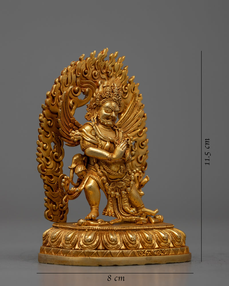 MachineMade VajraKilaya Statue | Copper Crafted with 24K Gold Plating for Spiritual Power