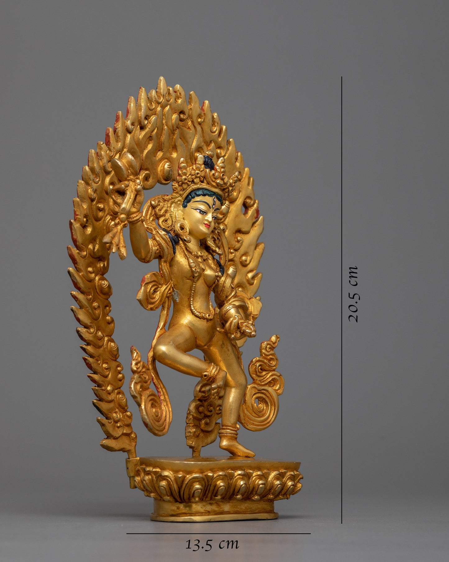 Machine Made Machig Labdron Statue | Copper Crafted Representation of Spiritual Wisdom