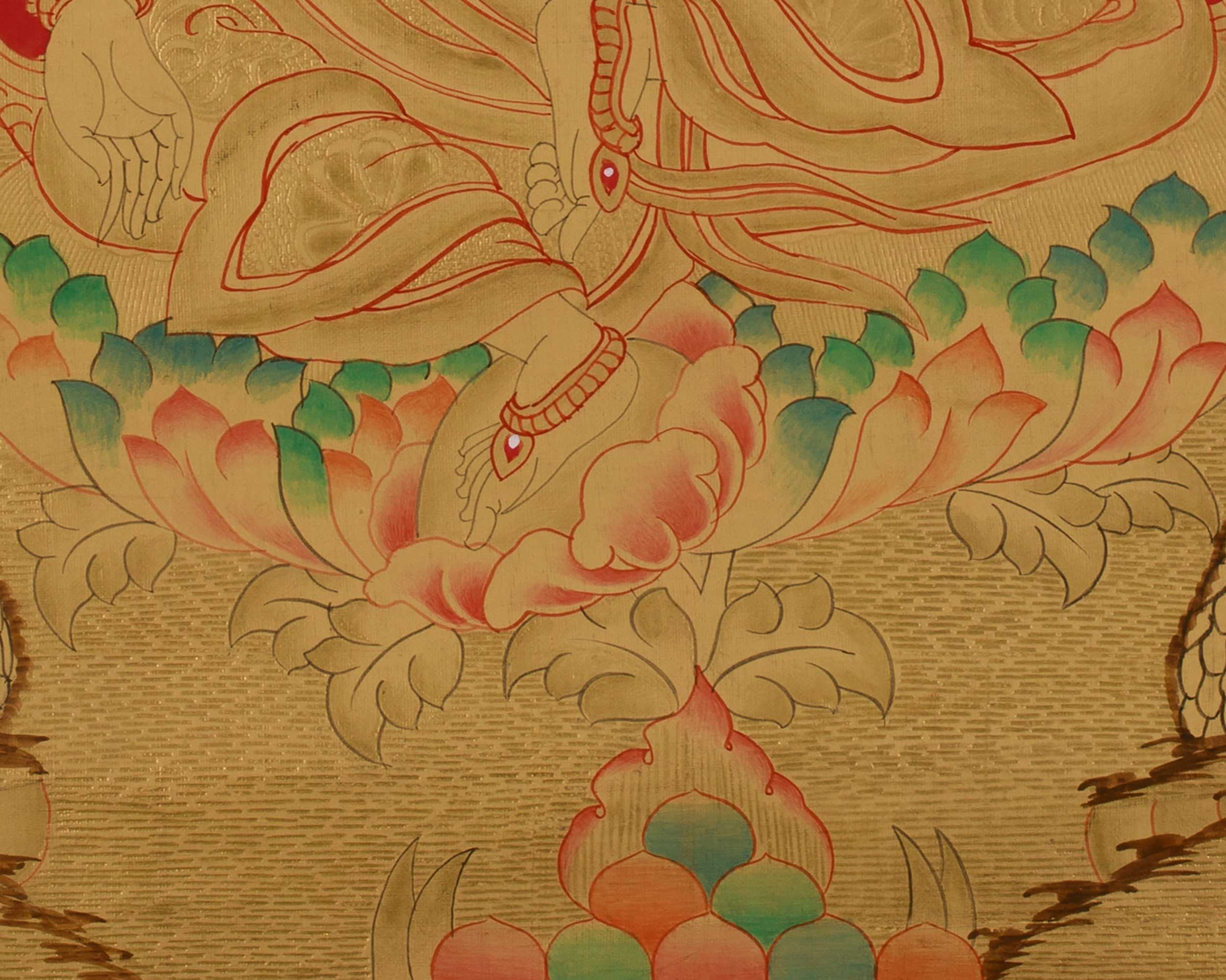 Buddhist Deity Green Tara Thangka | The Goddess of Compassion and Protection